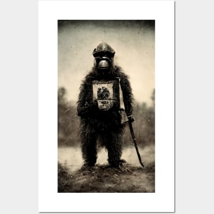 Ape Militia, wet plate photo Posters and Art